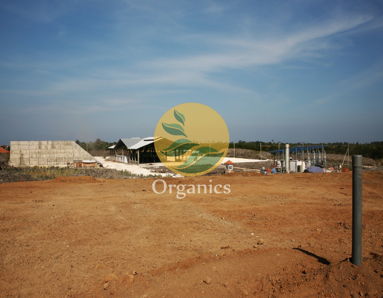Aerial view of a GALFAD waste-to-energy plant under construction