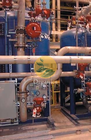Close-up of pyrolysis chamber piping and valve assembly at a T Range facility