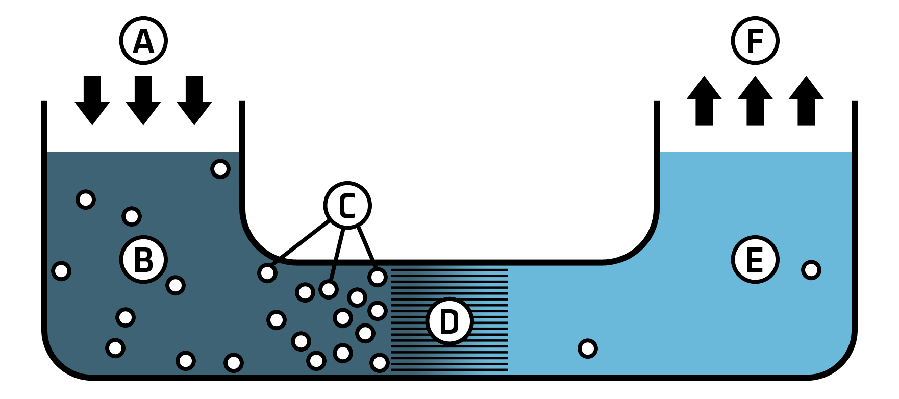 Close-up of the reverse osmosis membrane stage and CIP system used during treatability trials