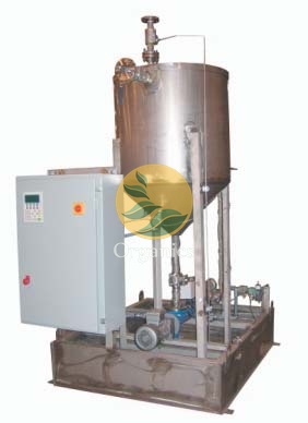 Compact air-free drying unit installed on a concrete pad with control panel