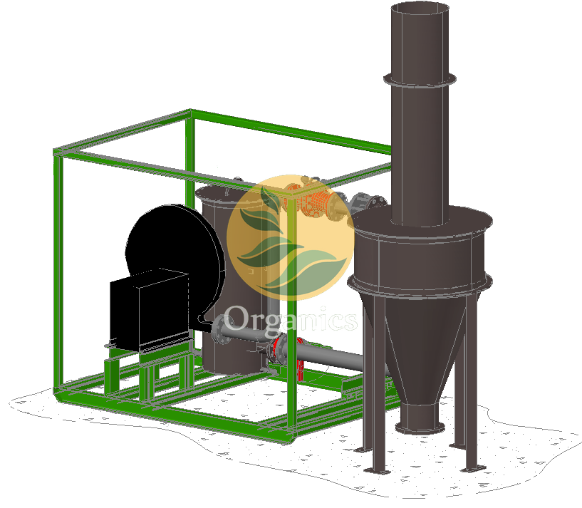 Diagram illustrating gas and air flow through the LHC flare combustion chamber