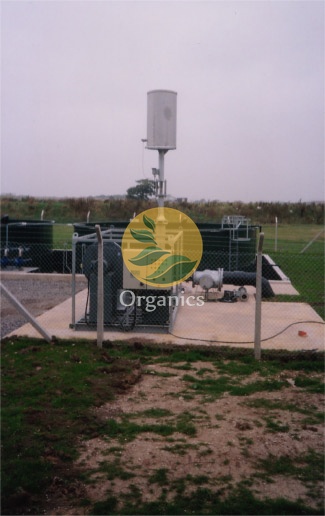 Skid-mounted flare stack and control cabinet ready for transport on site