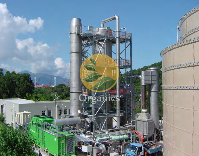 Twin-column ammonia stripping installation with landfill gas-fired thermal oxidisers